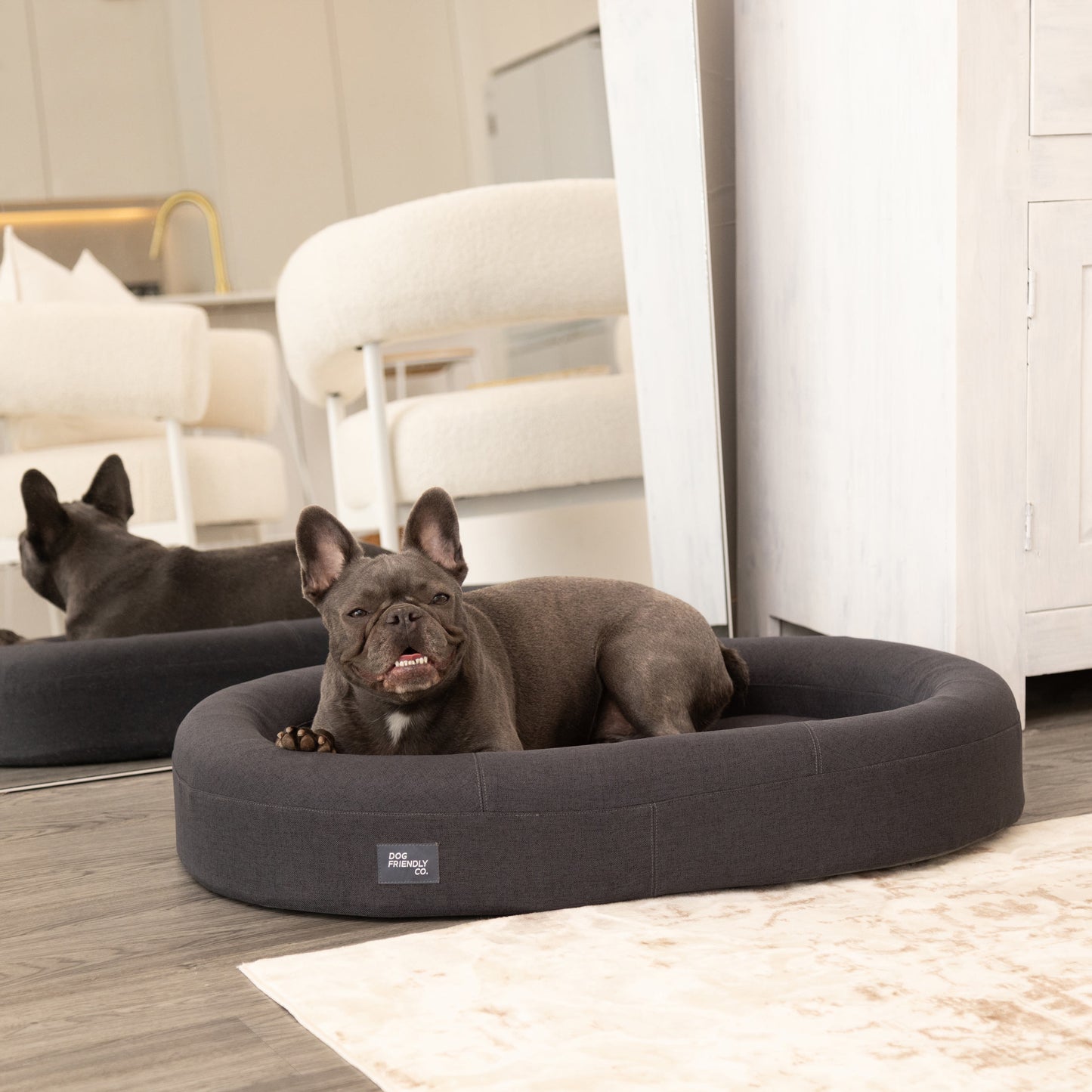 Chill Pill Memory Foam Dog Bed - Charcoal (Large)