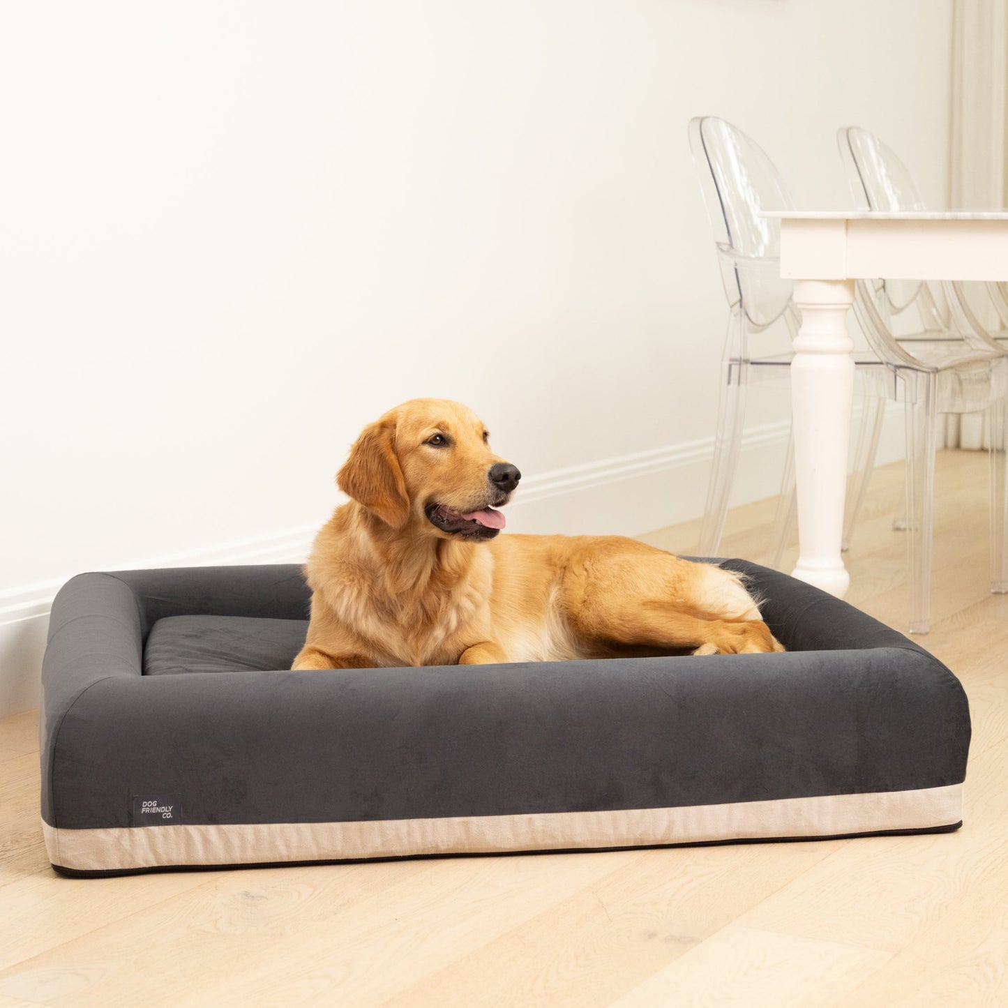 Premium Orthopedic Memory Foam Dog Bed - Charcoal (Large)