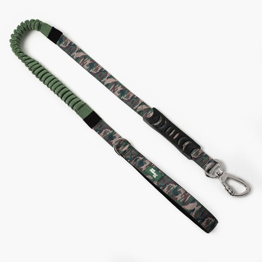 Bungee Dog Leash - Green Camo